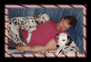 Was denn los...kann man nicht mal ne Siesta mit Herrchen machen...Latoya mit Jameela und dem Lieben Bodo Lange